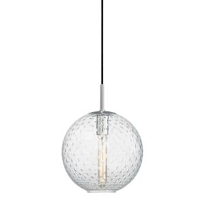Hudson Valley Rousseau 15 Inch Pendant Light in Polished Chrome