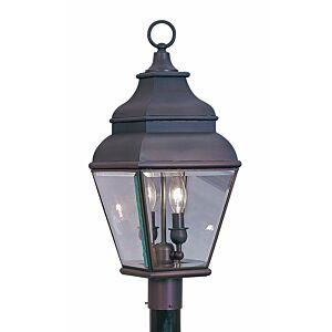 Exeter 2-Light Outdoor Post Lantern in Bronze