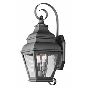 Exeter 2-Light Outdoor Wall Lantern in Black