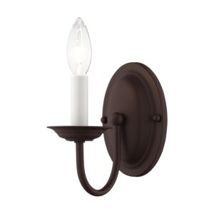 Home Basics 1-Light Wall Sconce in Bronze