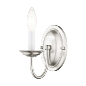 Home Basics 1-Light Wall Sconce in Brushed Nickel