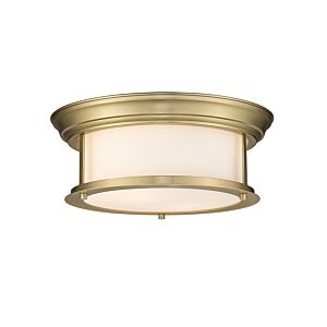 Z-Lite Sonna 2-Light Flush Mount Ceiling Light In Heritage Brass