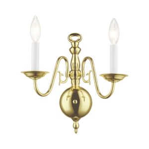 Williamsburgh 2-Light Wall Sconce in Polished Brass