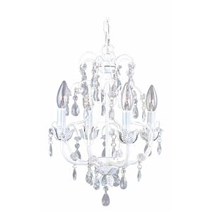 Sofia 4-Light Chandelier in Hand Applied Antique White