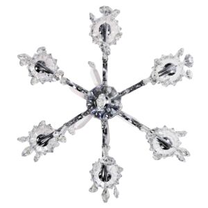 CWI Glorious 6 Light Up Chandelier With Chrome Finish