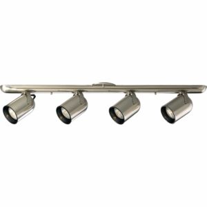 Directional 4-Light Wall with Ceiling Fixture in Brushed Nickel