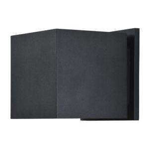 Access Square 2 Light 5 Inch Outdoor Wall Light in Black