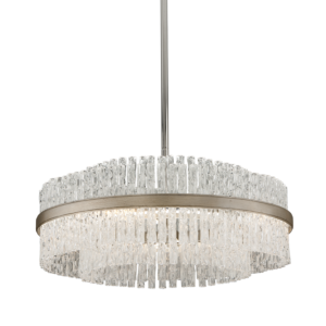  Chime Pendant Light in Silver Leaf Polished Stainless