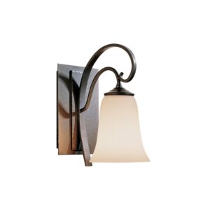 Hubbardton Forge 10 Inch Scroll Sconce in Natural Iron