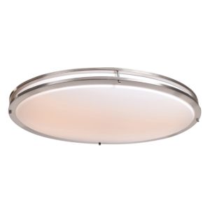 Access Solero Oval 18 Inch Ceiling Light in Brushed Steel