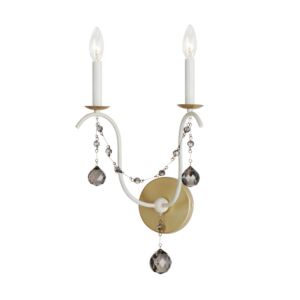 Formosa 2-Light Wall Sconce in Ecru with Venetian Gold
