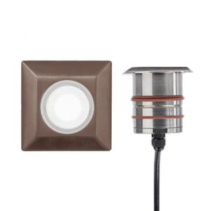 WAC 2in Inground LED 12V Square Indicator Light in Bronzed Stainless Steel