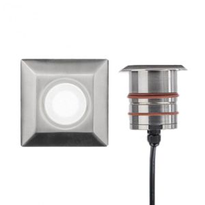 WAC 2in Inground LED 12V Square Indicator Light in Stainless Steel