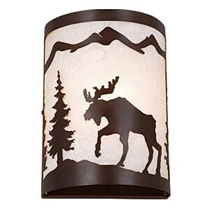 Yellowstone 1-Light Wall Sconce in Burnished Bronze