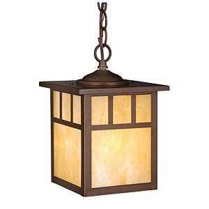 Mission 1-Light Outdoor Pendant in Burnished Bronze