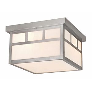Mission 2-Light Outdoor Flush Mount in Stainless Steel