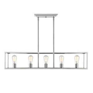 Wesson Ch 5-Light Linear Pendant in Chrome