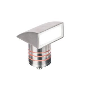 WAC LED 2 Inch 12V Indicator Light with Ground Hood in 3000K Stainless Steel