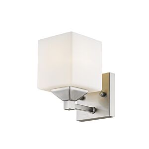 Z-Lite Quube 1-Light Bathroom Vanity Light In Brushed Nickel