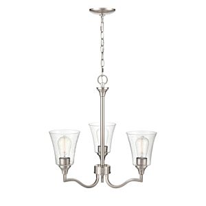 Millennium Caily 3 Light Chandelier in Brushed Nickel