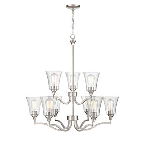 Millennium Caily 9 Light Chandelier in Brushed Nickel