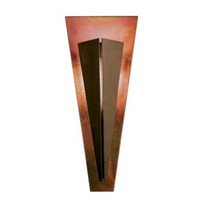 Hubbardton Forge 20 Inch Tapered Angle Sconce in Bronze