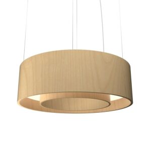 Cylindrical LED Pendant in Maple