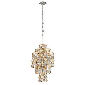 Corbett Ambrosia 5 Light Pendant Light in Gold Silver Leaf And Stainless