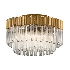 Charisma Ceiling Light in Gold Leaf With Polished Stainless