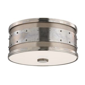 Hudson Valley Gaines 2 Light Ceiling Light in Historical Nickel