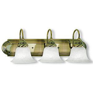 Belmont 3-Light Bathroom Vanity Light in Antique Brass
