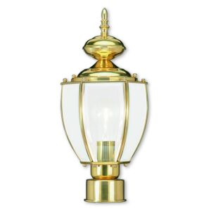 Outdoor Basics 1-Light Outdoor Post-Top Lanterm in Polished Brass