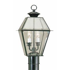 Westover 2-Light Outdoor Post Lantern in Black