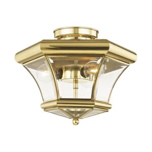 Monterey 3-Light Ceiling Mount in Polished Brass
