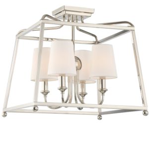Libby Langdon for Crystorama Sylvan 16 Inch Ceiling Light in Polished Nickel
