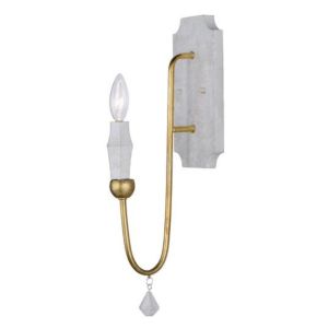 Maxim Lighting Claymore 1 Light Wall Sconce in Claystone / Gold Leaf