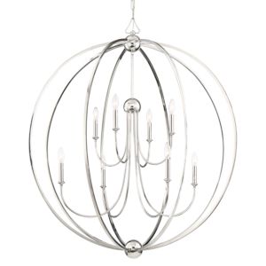 Libby Langdon for Crystorama Sylvan 46 Inch Sphere Chandelier in Polished Nickel