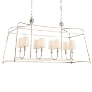 Libby Langdon for Crystorama Sylvan 25 Inch Linear Chandelier in Polished Nickel