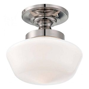 Minka Lavery 12 Inch Ceiling Light in Polished Nickel