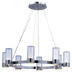 Silo 8-Light Clear/Frosted Glass Chandelier