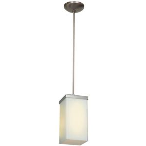 Access Lighting Basik 4 Inch Opal Glass Pendant in Brushed Steel