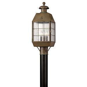 Hinkley Nantucket 3-Light Outdoor Light In Aged Brass