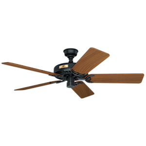 Hunter Original Teak Blades 52 Inch Indoor/Outdoor Ceiling Fan in Black