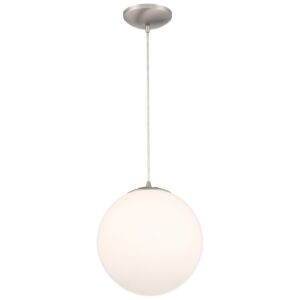 Pearl 1-Light Pendant in Brushed Steel