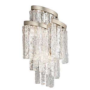  Mont Blanc Wall Sconce in Modern Silver Leaf