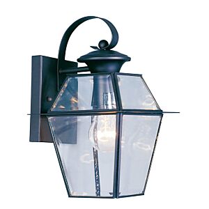 Westover 1-Light Outdoor Wall Lantern in Black