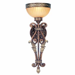 Seville 1-Light Wall Sconce in Palacial Bronze w with Gildeds