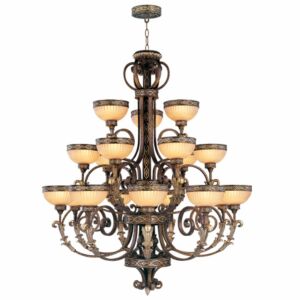 Seville 18-Light Chandelier in Palacial Bronze w with Gildeds