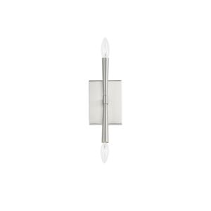 Rome 2-Light Wall Sconce in Satin Nickel