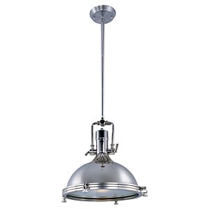 Maxim Lighting Hi Bay 17.75 Inch Frosted Metal Pendant in Polished Nickel